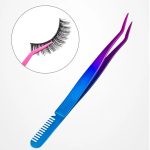 Premium Stainless Steel Eyelash Extension Tweezers - Precision Lash Applicator Tool
