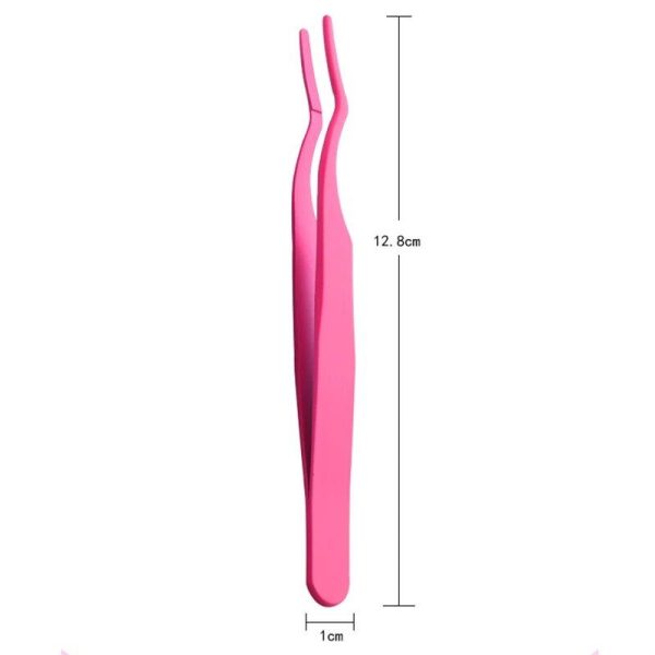 Premium Stainless Steel Eyelash Extension Tweezers - Precision Lash Applicator Tool