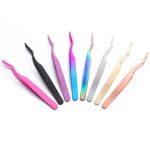 Premium Stainless Steel Eyelash Extension Tweezers - Precision Lash Applicator Tool