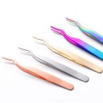 Premium Stainless Steel Eyelash Extension Tweezers - Precision Lash Applicator Tool