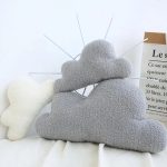 Cloud-Shaped Plush Throw Pillow