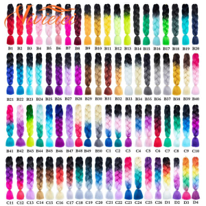 24 Inch Ombre Jumbo Braiding Hair - Synthetic, Colorful Hair Extensions for DIY Braids