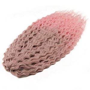 22" Ombre Deep Wave Synthetic Hair Extension - Water Wave Twist Crochet Braiding Hair in Multiple Colors