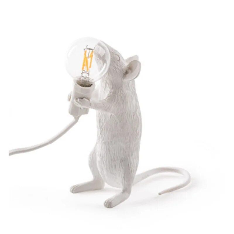 White standing mouse