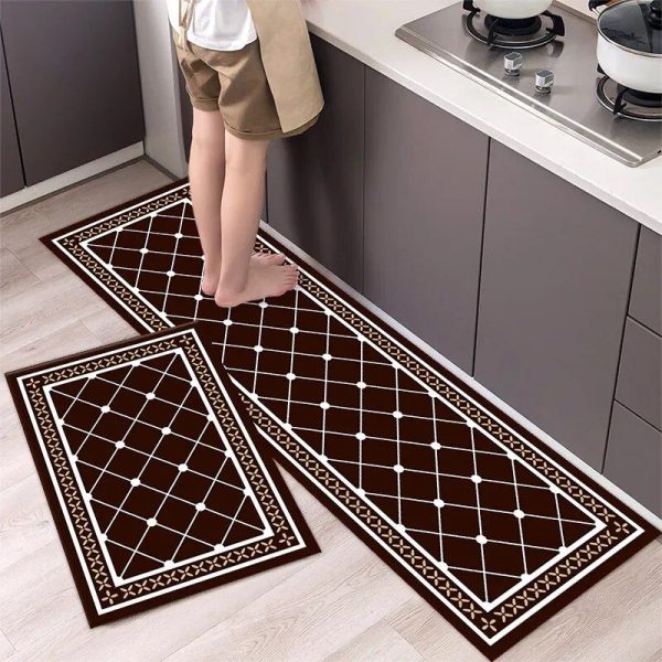 Geometric Polyester Kitchen Rug - Image 6