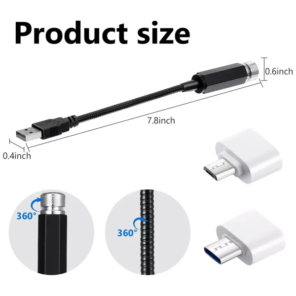 5V LED Galaxy Projector for Car