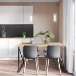 Chandelier Ceiling Light, LED Kitchen Lighting Crystal Chandelier for Kitchen Island, 1-Light Integrated Kitchen Pendant with Bubble Glass Modern Island Lamp