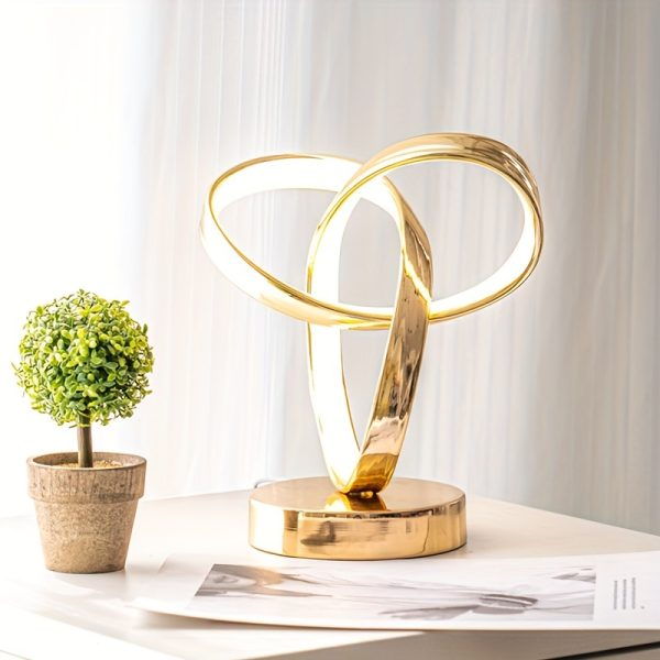 1pc Klein Universe Artistic Table Lamp - USB Powered, Three-Color Dimming, Perfect for Bedroom, Living Room, Study Desk, and Luxury Atmosphere Lighting.