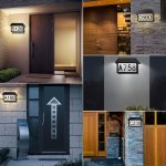 Solar-Powered LED Address Sign with House Numbers - Waterproof Outdoor Wall Light, Warm White, 3000K/4500K/6000K Illumination, Customizable Number Stickers for Home, Yard, Street, Outdoor Lighting|Sleek Wall Lamp|Solar LED Plaque, Solar Powered Outdoor Li