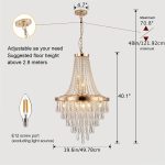 Large Luxury Golden Crystal Chandelier - Elegant Modern Ceiling Light with Golden Finish, Semi-Flush Mount or Hanging Installation, Hardwired Electrical Connection for Living Room, Dining Room, Bedroom, Hallway - Luxury Home Decor Lighting Fixture, Sophis