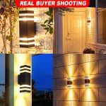1pc Outdoor Wall Light, Double Head Wall Light, Outdoor Street Light For Courtyard Garden Porch Corridor Modern, Up And Down Lighting, E26/E27 Bulb Base