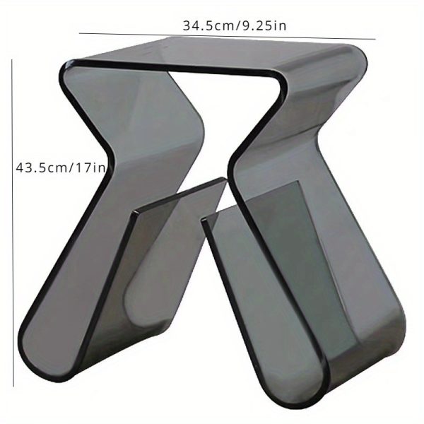 1pc, Acrylic Transparent Side Table, Luxury Sofa Coffee Table, Minimalist Bedside Table For Small Apartment, Modern Casual Style, Home Furniture