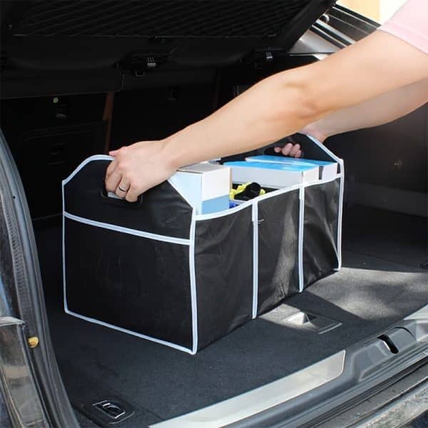 Deluxe Collapsible Car Trunk Organizer – Heavy Duty Waterproof Storage Box with Handles for SUV & Truck