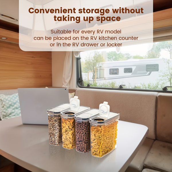 Set of 2/4 Cereal Storage Containers, Made from Bpa-Free Plastic, Designed to Be Airtight for Storing Food. Each Container Holds 2.5 Liters (88 Ounces) And Is Suitable for Cereals, Snacks, And Sugar. This 4pcs Set Includes Cereal Dispensers with Labels in