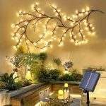 Solar-Powered 72 LED Warm White Willow Vine String Lights, 1.8m/5.9ft - Outdoor & Indoor Wall Decor with 8 Lighting Modes for Courtyard Entrance and Commercial Lighting