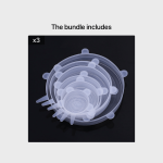 6 Silicone Stretch Lids - Reusable, Durable Food Storage Covers for Bowls - Fits Most Containers in 6 Different Sizes - Dishwasher and Refrigerator Safe