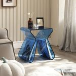 1pc, Acrylic Transparent Side Table, Luxury Sofa Coffee Table, Minimalist Bedside Table For Small Apartment, Modern Casual Style, Home Furniture