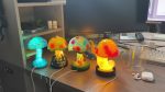 1pc Mushroom Statue Led Light, Resin Mushroom Ornament Luminous Usb Plug, Home Desktop Lighting Bedside Decoration Crafts