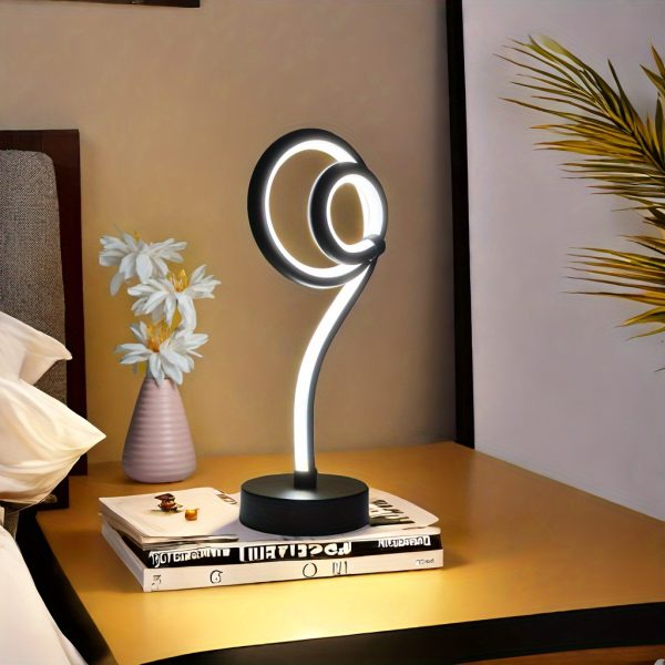 Modern Creative Lollipop-Shaped 3-Color LED Desk Lamp, Dimmable Metal Table Light with Adjustable Lighting, Push Button Control, USB Powered for Various Room Types - Fantasy Theme Desk Lamp Without Battery