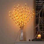 1pc 20 LED Branch Lights, Indoor Decoration Lighting For Weddings, Birthdays, Christmas Fairy Lights, With Branch Design (No Batteries, Please Bring Your Own 2 AA Batteries)