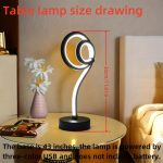 Modern Creative Lollipop-Shaped 3-Color LED Desk Lamp, Dimmable Metal Table Light with Adjustable Lighting, Push Button Control, USB Powered for Various Room Types - Fantasy Theme Desk Lamp Without Battery