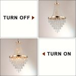 Large Luxury Golden Crystal Chandelier - Elegant Modern Ceiling Light with Golden Finish, Semi-Flush Mount or Hanging Installation, Hardwired Electrical Connection for Living Room, Dining Room, Bedroom, Hallway - Luxury Home Decor Lighting Fixture, Sophis