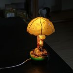 1pc Mushroom Statue Led Light, Resin Mushroom Ornament Luminous Usb Plug, Home Desktop Lighting Bedside Decoration Crafts