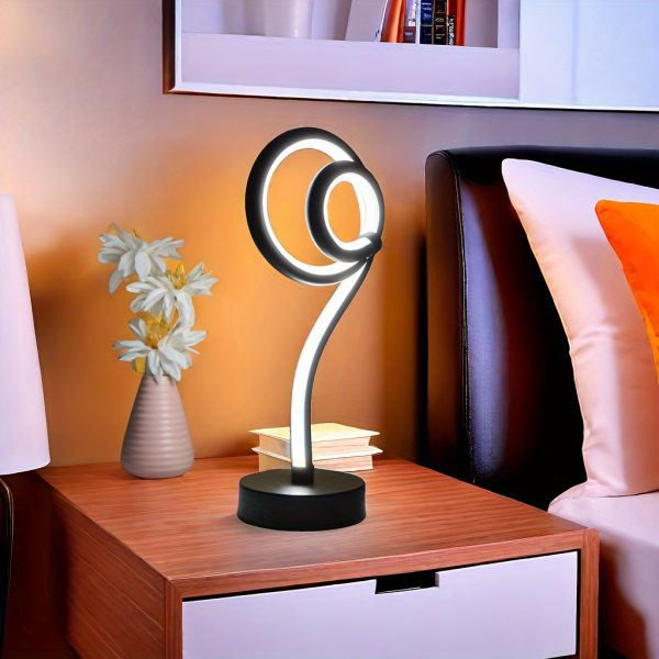 Modern Creative Lollipop-Shaped 3-Color LED Desk Lamp, Dimmable Metal Table Light with Adjustable Lighting, Push Button Control, USB Powered for Various Room Types - Fantasy Theme Desk Lamp Without Battery