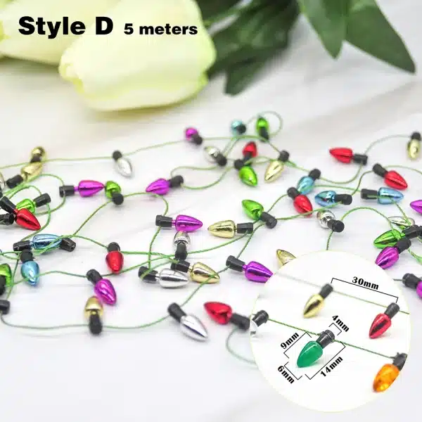 5M Christmas tree DIY Bulbs Garland Christmas Ornaments Home Decoration Xmas wreath Ornaments Christmas Party Decorations