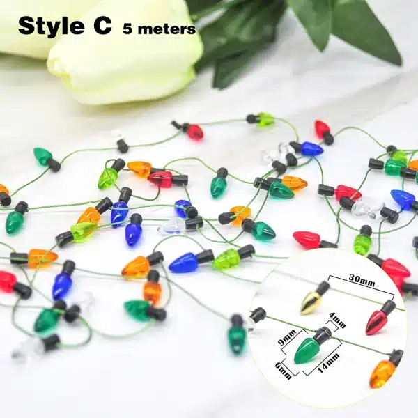 5M Christmas tree DIY Bulbs Garland Christmas Ornaments Home Decoration Xmas wreath Ornaments Christmas Party Decorations