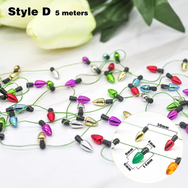 5M Christmas tree DIY Bulbs Garland Christmas Ornaments Home Decoration Xmas wreath Ornaments Christmas Party Decorations