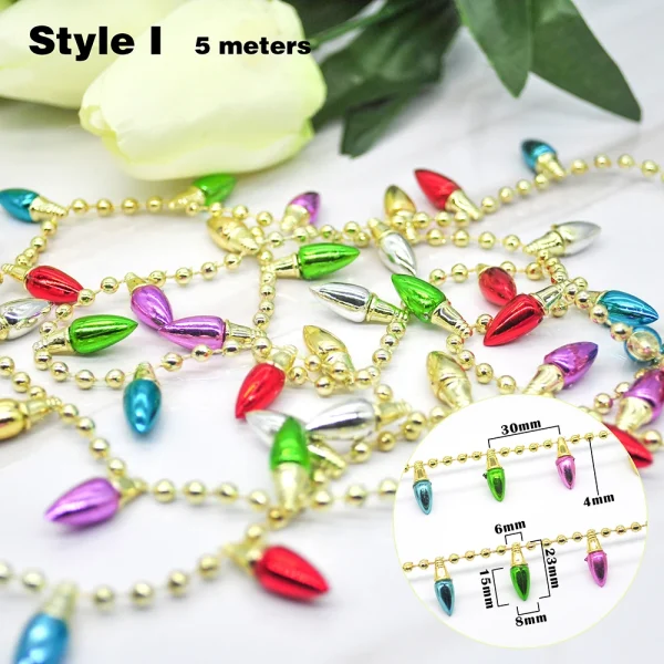 5M Christmas tree DIY Bulbs Garland Christmas Ornaments Home Decoration Xmas wreath Ornaments Christmas Party Decorations