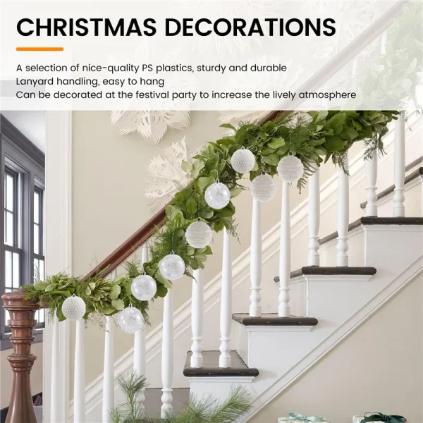 ABYN-Christmas Ball Baubles Big Tree Decorations Balls Xmas Party Hanging Ornaments Christmas Decorations For New Year