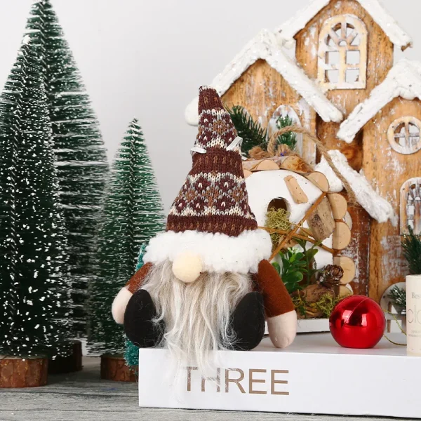 Christmas decoration supplies knitted hat spherical forest old man pendant creative doll pendant tree pendant