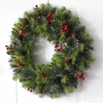 Christmas Hanging Garland Decorative Lighting Holiday Art Wreath Festival Theme Multifunctional for Door Window Fireplace
