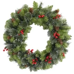 Christmas Hanging Garland Decorative Lighting Holiday Art Wreath Festival Theme Multifunctional for Door Window Fireplace