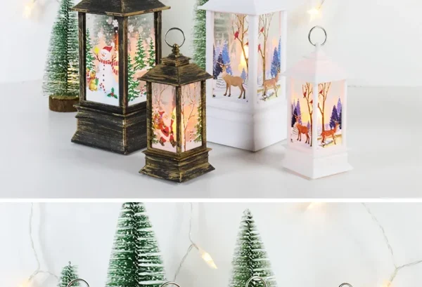 Christmas Lantern Light Merry Christmas Decorations for Home 2025 Navidad Christmas Tree Ornaments Xmas Gifts New Year 2026