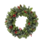 Christmas Hanging Garland Decorative Lighting Holiday Art Wreath Festival Theme Multifunctional for Door Window Fireplace