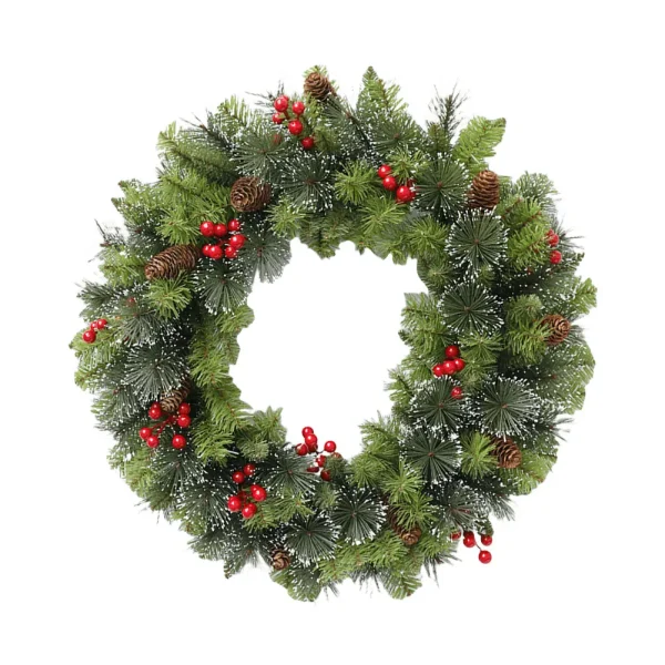 Christmas Hanging Garland Decorative Lighting Holiday Art Wreath Festival Theme Multifunctional for Door Window Fireplace