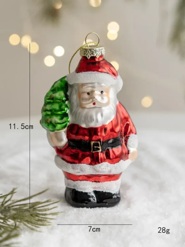 Christmas Glass Ornament Merry Christmas Decorations for Home 2024 Xmas Tree Ornament Navidad Noel Kids Gift Happy New Year 2025