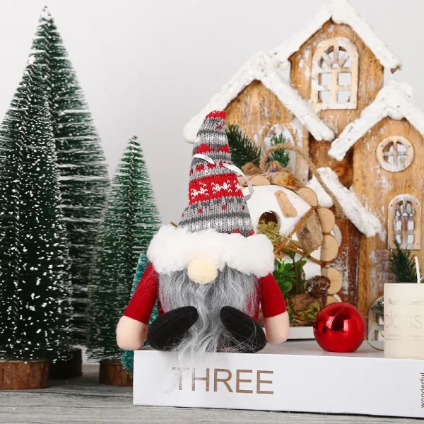 Christmas decoration supplies knitted hat spherical forest old man pendant creative doll pendant tree pendant