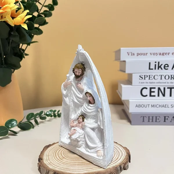 Resin Christmas Religious Holy Family Festival Decorations Crafts Ornaments