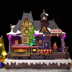 Christmas Desktop Decorations, Luminous Music House Scene, Atmosphere Crafts, Ornaments, Children's Gifts, Party Gifts, New