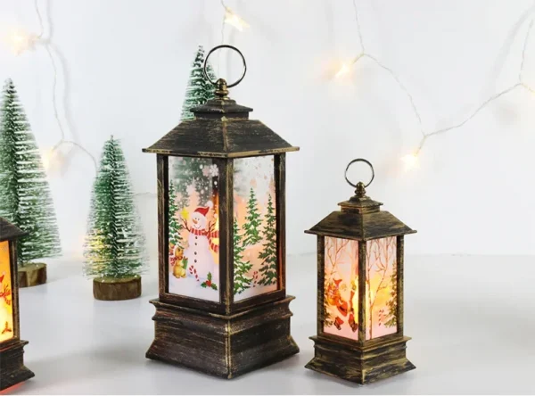 Christmas Lantern Light Merry Christmas Decorations for Home 2025 Navidad Christmas Tree Ornaments Xmas Gifts New Year 2026