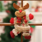 Christmas Tree Decorations - Adorable Dancing Santa, Snowman, Deer & Bear | Soft Plush Hanging Ornaments | Xmas Holida