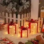 Three Sets Of Christmas Luminous And Exquisite Decorative Lights, Detachable Gift Box And Lighting Fixture,Christmas Decorations