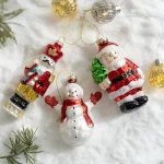Christmas Glass Ornament Merry Christmas Decorations for Home 2024 Xmas Tree Ornament Navidad Noel Kids Gift Happy New Year 2025