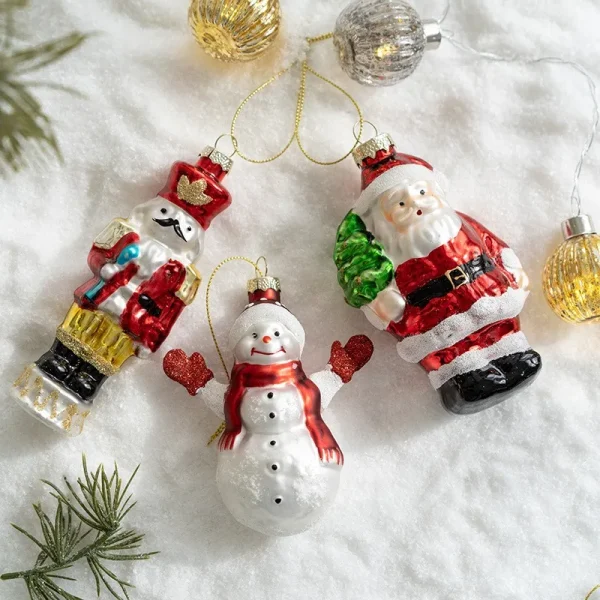Christmas Glass Ornament Merry Christmas Decorations for Home 2024 Xmas Tree Ornament Navidad Noel Kids Gift Happy New Year 2025