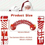 Christmas Hanging Door Banner Merry Christmas Decoration for Home festival Gift Box Xmas Door Navidad Notal Noel New Year 2026