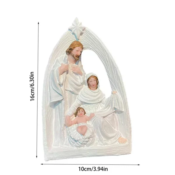Resin Christmas Religious Holy Family Festival Decorations Crafts Ornaments